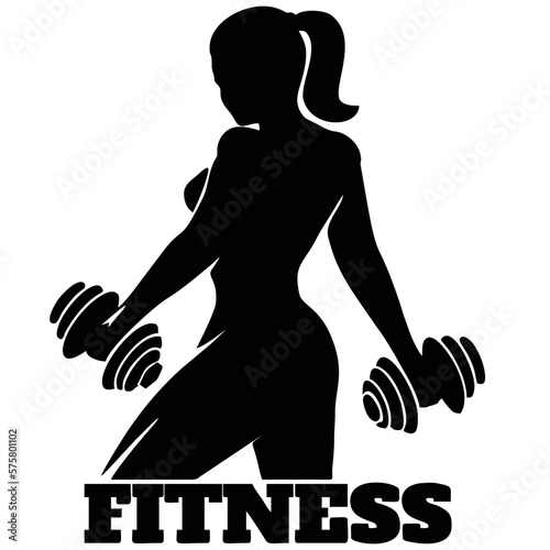 woman with dumbbells fitness
