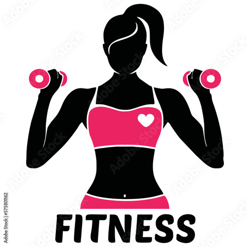 woman with dumbbells fitness