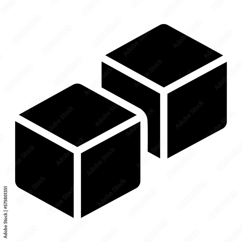cube glyph icon cube glyph icon