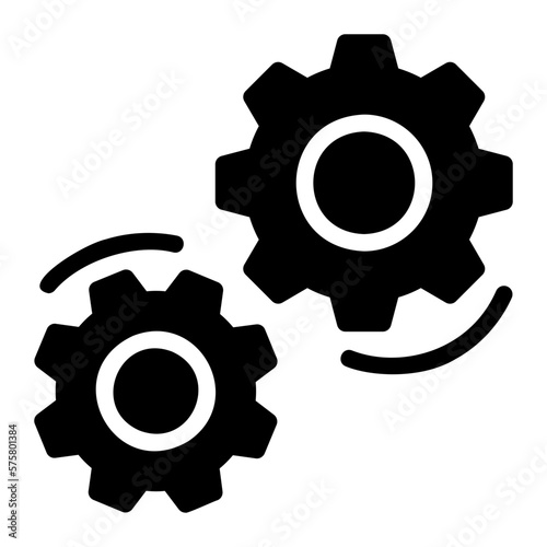 cogwheel glyph icon