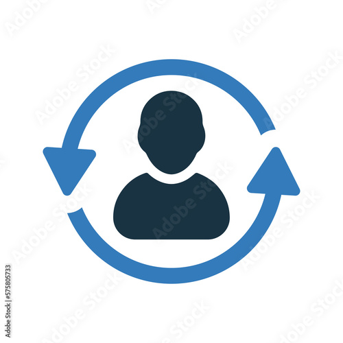 Changeability, fidget, inconstancy icon. Simple editable vector graphics.