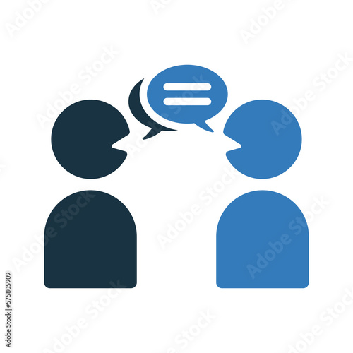Chat, chitchat, conversation icon. Glyph style vector EPS. photo