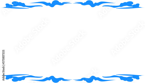 Abstract blue frame border texture illustration background