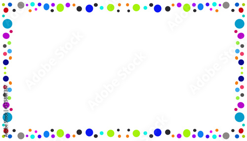 Colorful balls abstract illustration background frame border texture