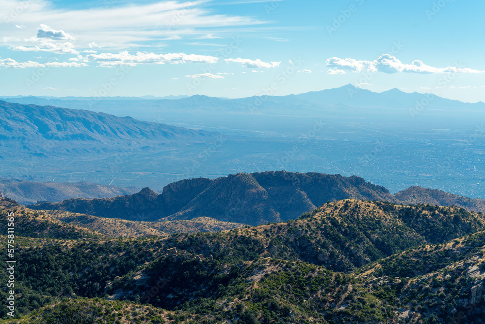 Rolling ridge hills in the cliffs and mountains of great outdoors arizona in late afternoon sun and shade in desert Rolling ridge hills in the cliffs and mountains of great outdoors arizona in late afternoon sun and shade in desert