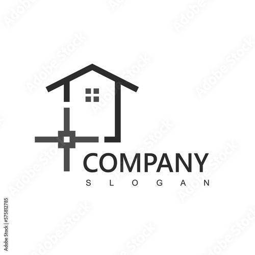 Real Estate Logo  Home Design Illustration