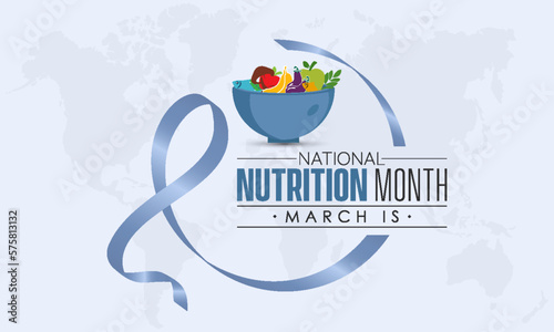 National Nutrition Month. Importance of quality nutritious foods concept celebration on March