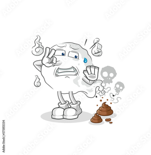 ghost with stinky waste illustration. character vector