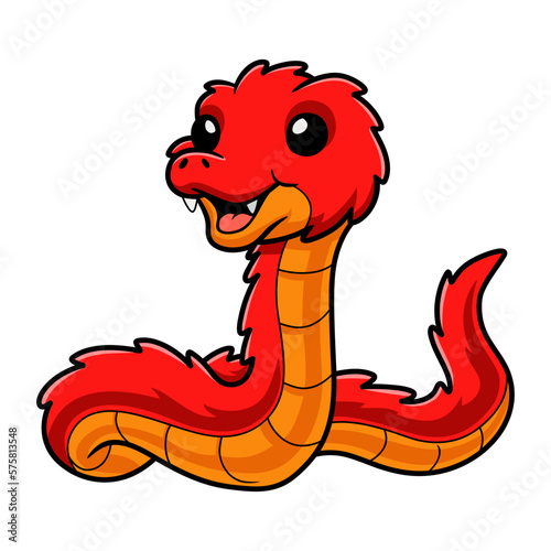 Cute spiny bush viper cartoon photo