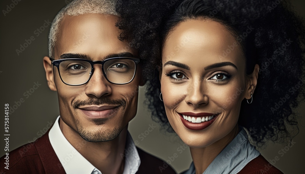 Empowering Confidence and Relationship in the Workplace: Celebrating National Couple's Day with Diversity Inclusivity in the Industry with Multiracial Psychologist Couple (generative AI Empowering Confidence and Relationship in the Workplace: Celebrating National Couple's Day with Diversity Inclusivity in the Industry with Multiracial Psychologist Couple (generative AI