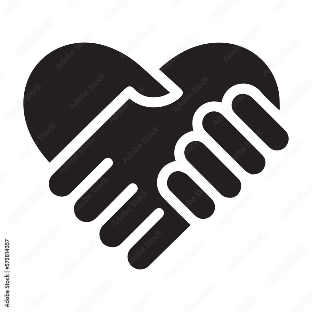 Dating, hand, love icon
