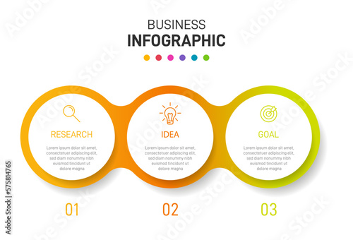 Infographic design with icons and 3 options or steps. Thin line. Infographics business concept. Can be used for info graphics, flow charts, presentations, mobile web sites, printed materials.