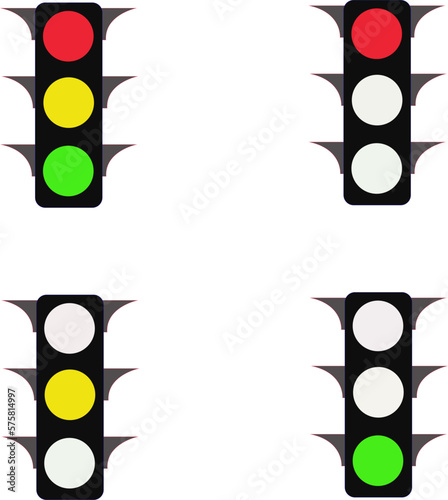 traffic lights in different modes