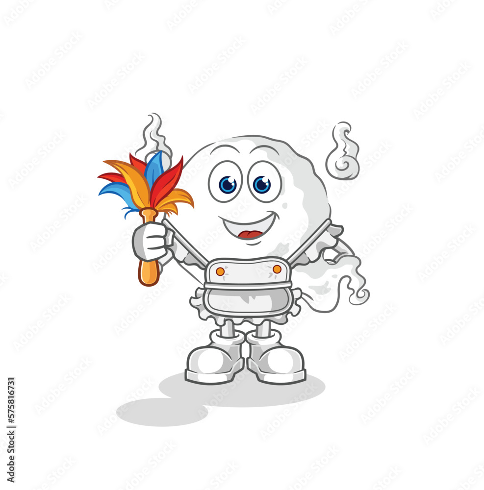 ghost maid mascot. cartoon vector ghost maid mascot. cartoon vector