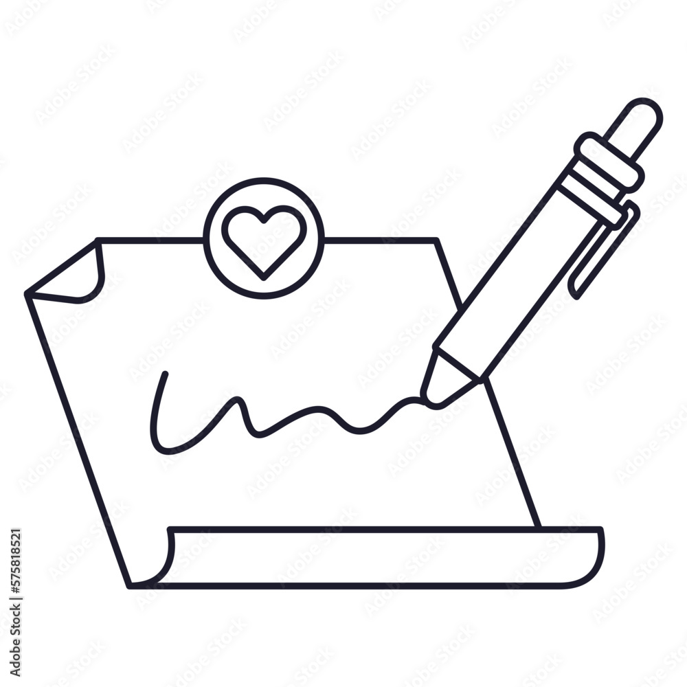 Recipe Medical Object Outline 2D Illustration Recipe Medical Object Outline 2D Illustration