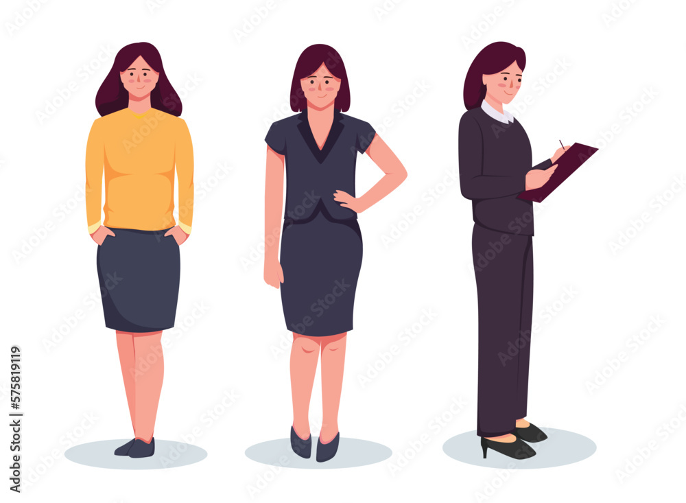 Fototapeta premium woman in suit. business woman vector illustration 
