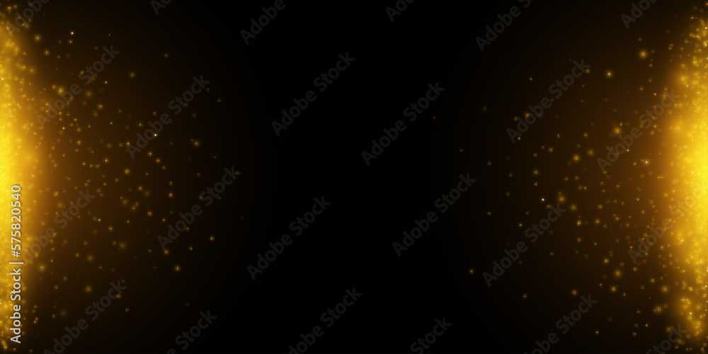Fotografie Illumination with glowing golden lights