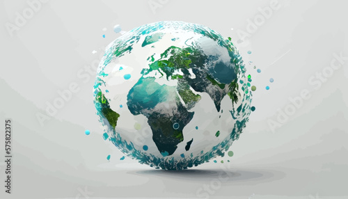 Abstract Globe background illustration vector design artwork.earth globe art abstraction