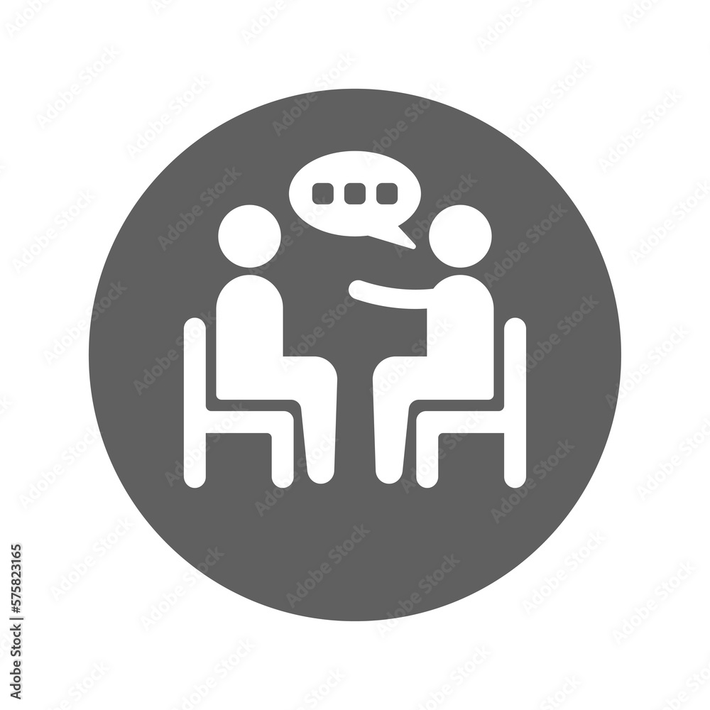 Convince, decode, exhort icon. gray vector graphics.