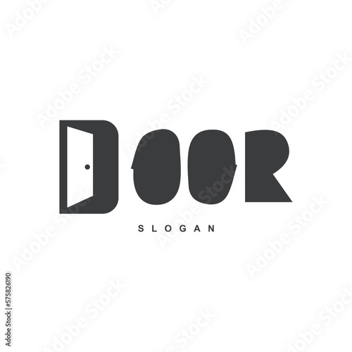 Letter D door logotype design vector