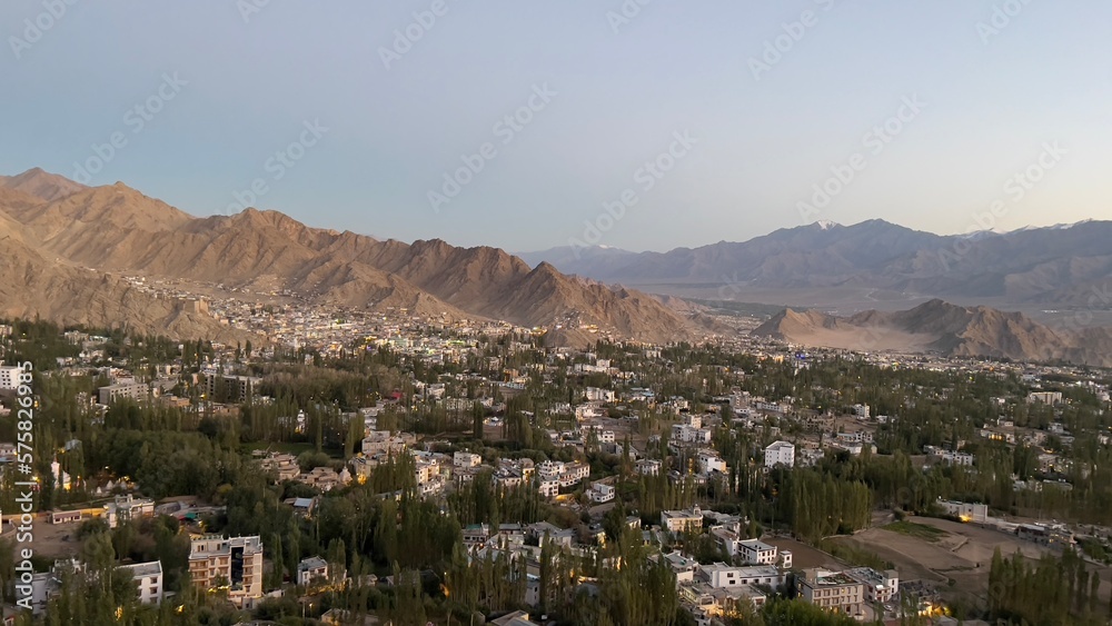 Leh Ladakh at night. Leh Ladakh is the capital and largest town of Ladakh union territory in India.