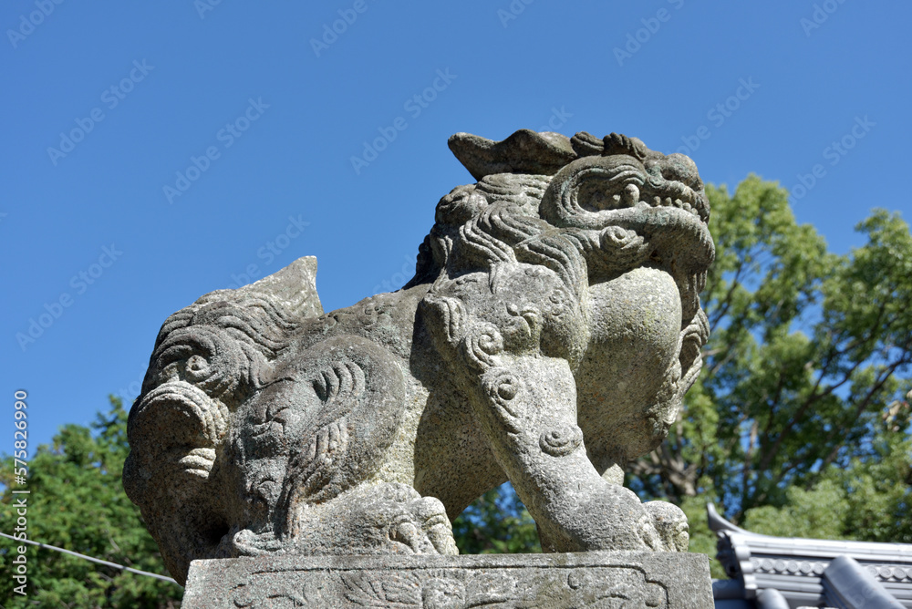 伊豆神田神社　本殿の狛犬　滋賀県大津市今堅田