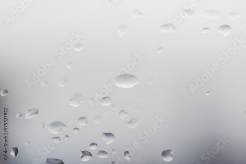 macro texture water drops on the glass photo