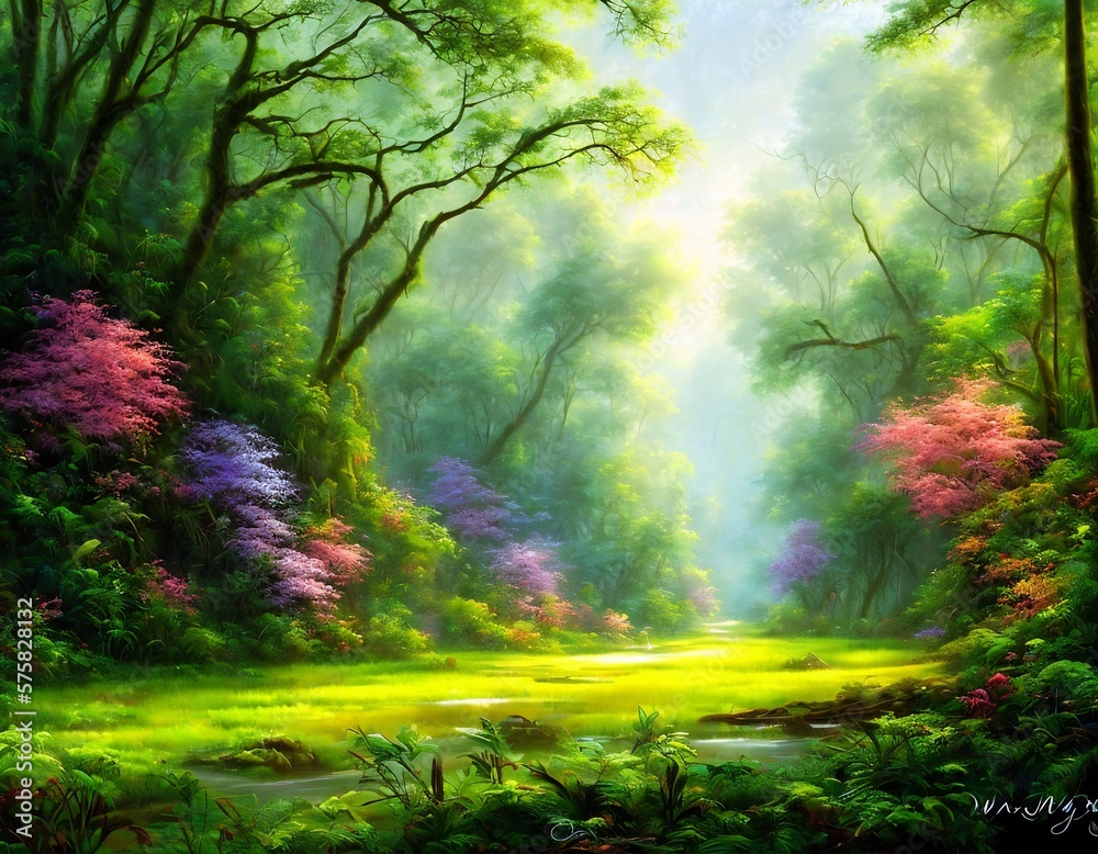 morning in the forest morning in the forest