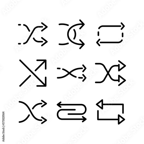 shuffle icon or logo isolated sign symbol vector illustration - high quality black style vector icons
