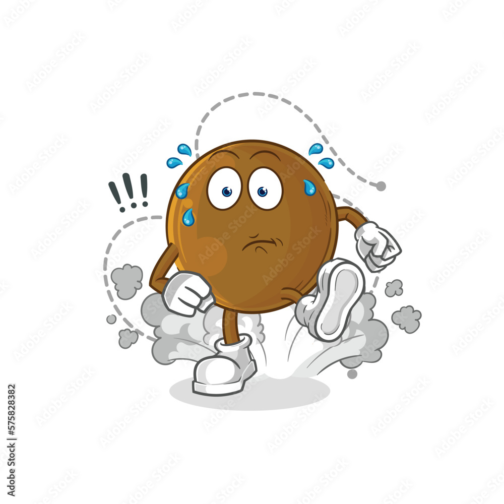 avocado stone running illustration. character vector avocado stone running illustration. character vector