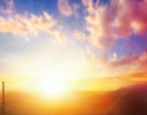 Natural blurred colors and bright sunshine a short time before sunset backgrounds c