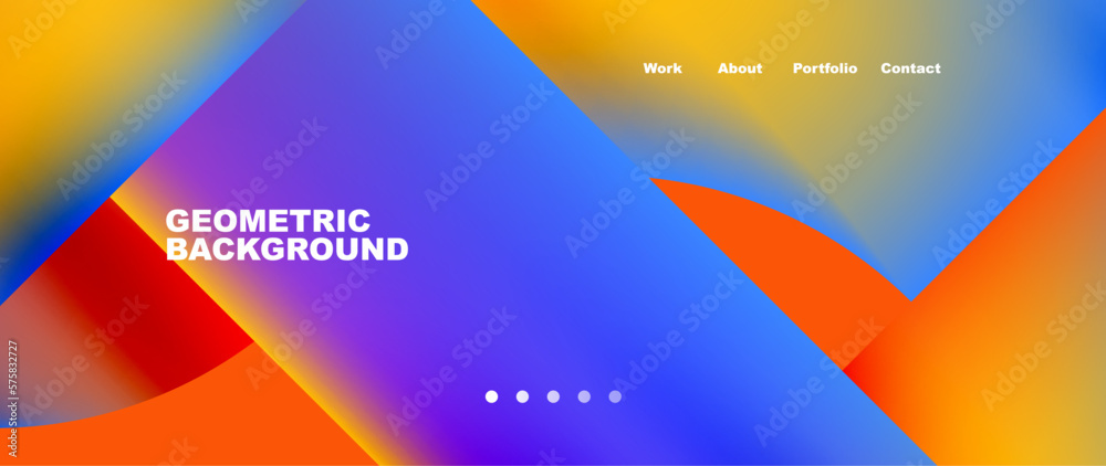 Minimal geometric abstract background. Circle and line design. Trendy techno business template for wallpaper, banner, background or landing