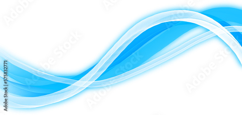 abstract blue line wave element