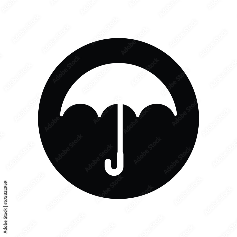 Umbrella icon sign and symbol for apps and websites with transparent background PNG