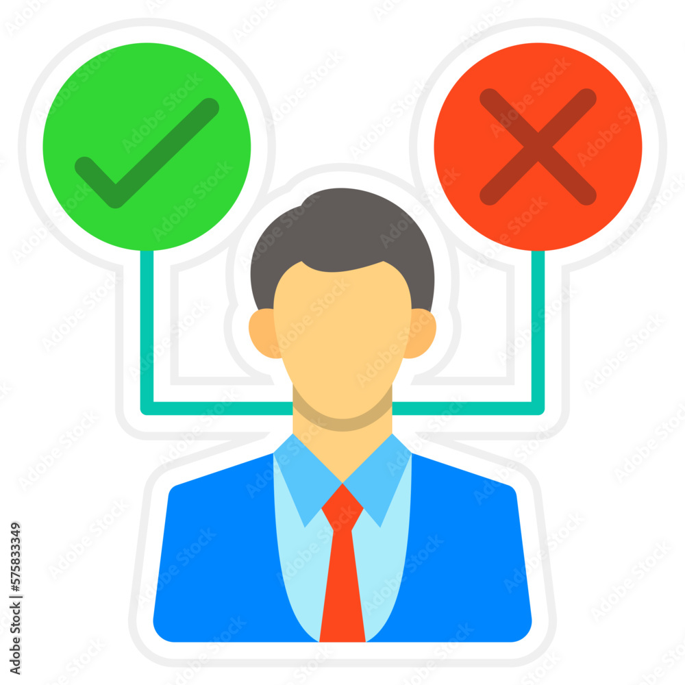 Decision Making Sticker Icon