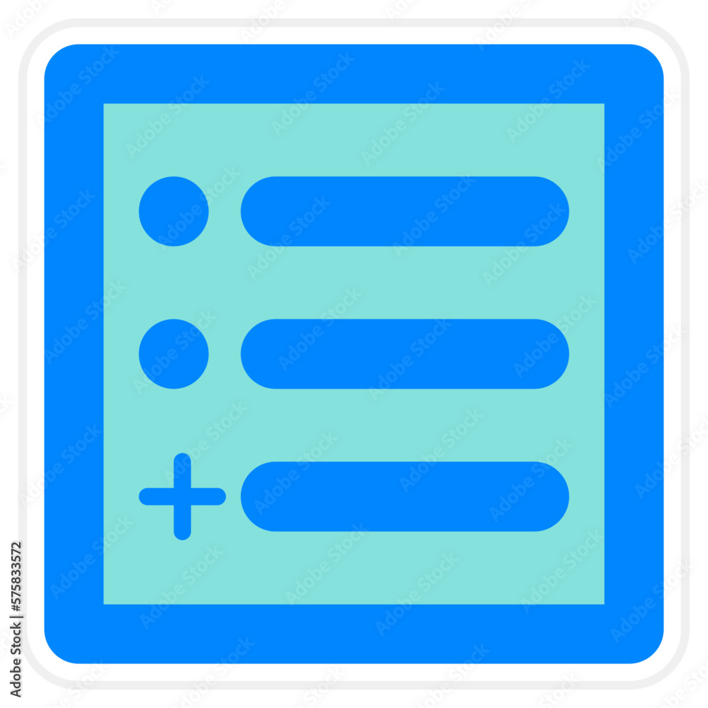 Fototapeta premium Menu Sticker Icon