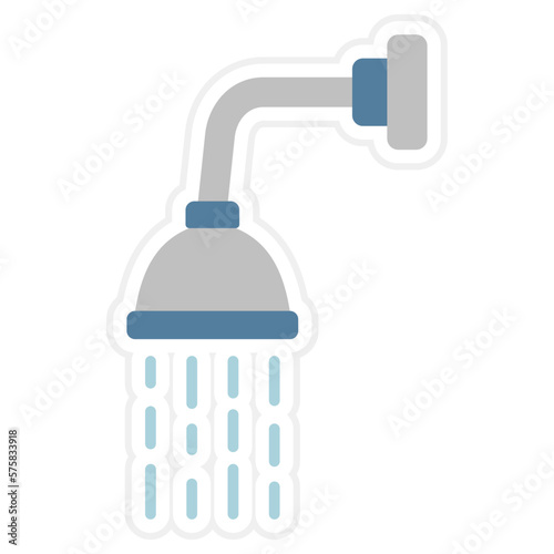 Shower Head Sticker Icon