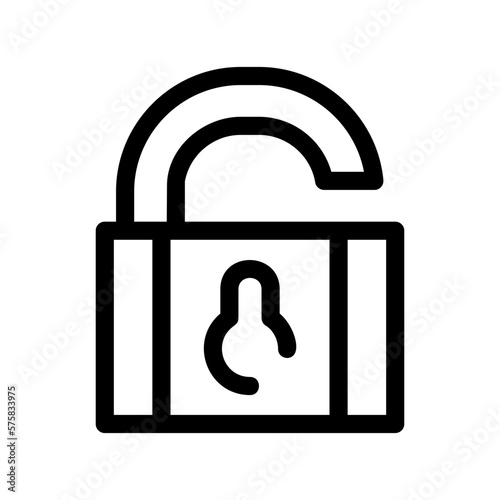 unlock icon or logo isolated sign symbol vector illustration - high quality black style vector icons
