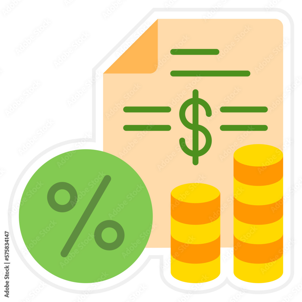 Interest Rate Sticker Icon Interest Rate Sticker Icon