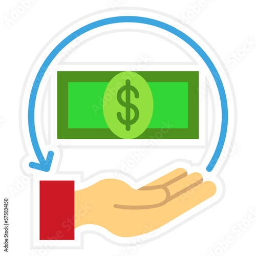 Refund Sticker Icon