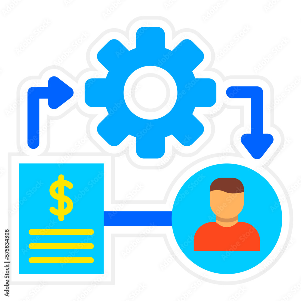 Process Sticker Icon Process Sticker Icon
