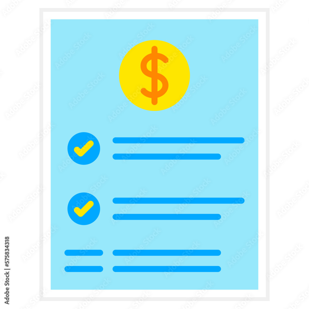 Bill Sticker Icon Bill Sticker Icon
