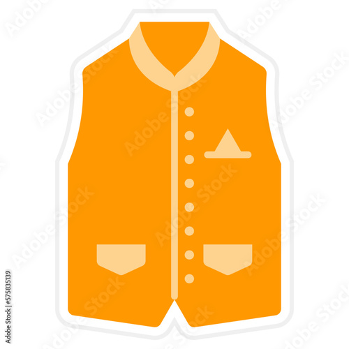 Waistcoat Sticker Icon