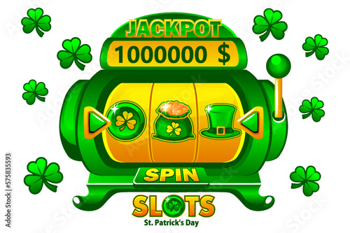 St Patricks Day Casino Bonuses. Slot machine for online casino and slots game photo