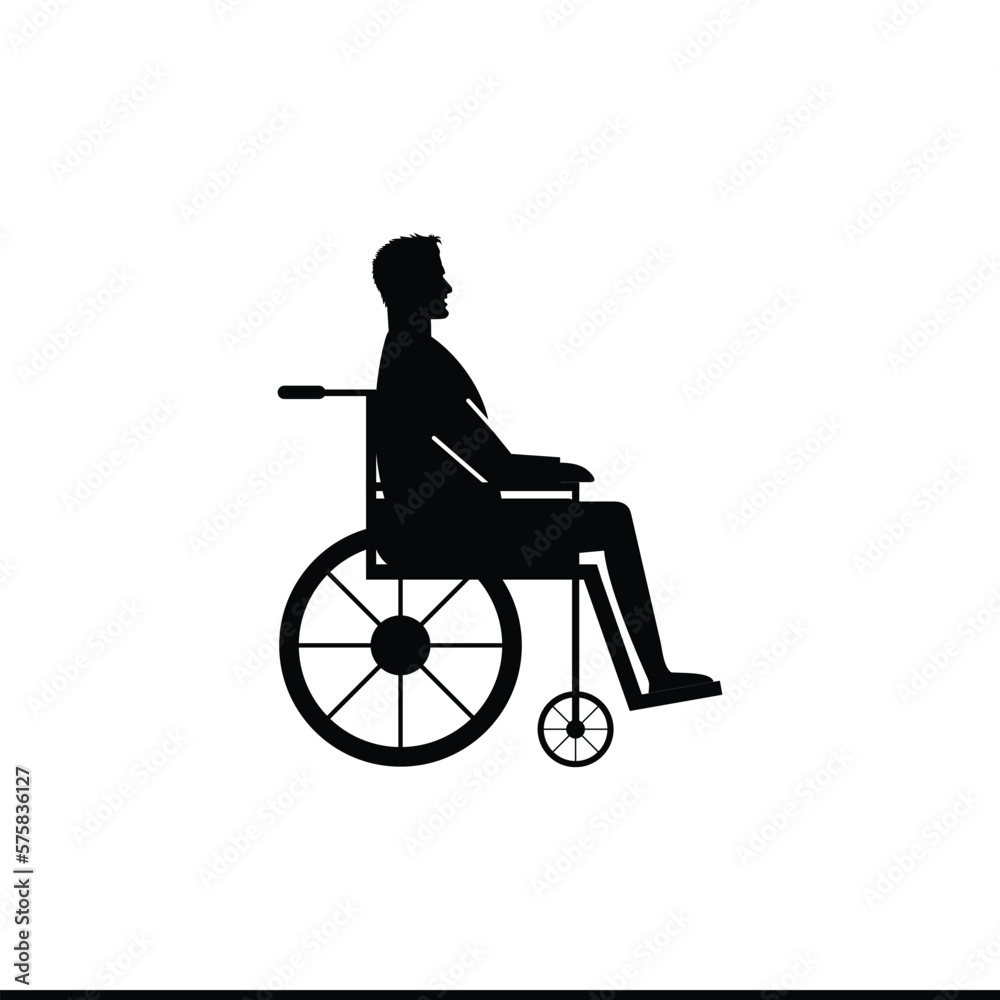People on Wheelchair Silhouettes People on Wheelchair Silhouettes