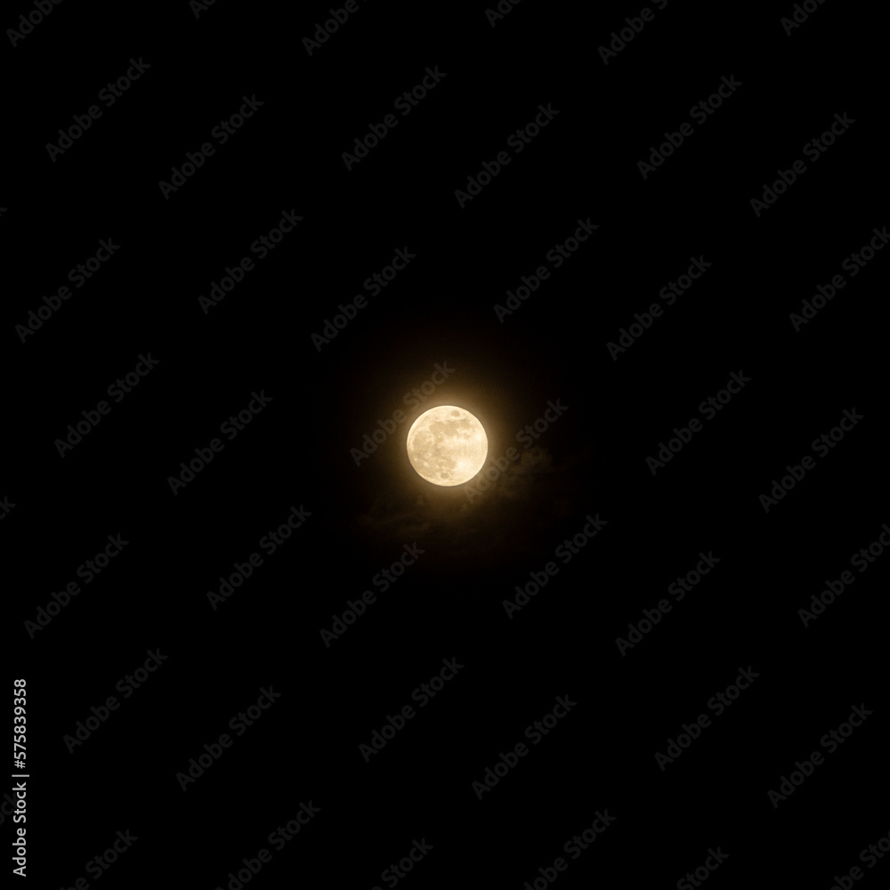 Glowing Moon in the nightsky, Japan Glowing Moon in the nightsky, Japan