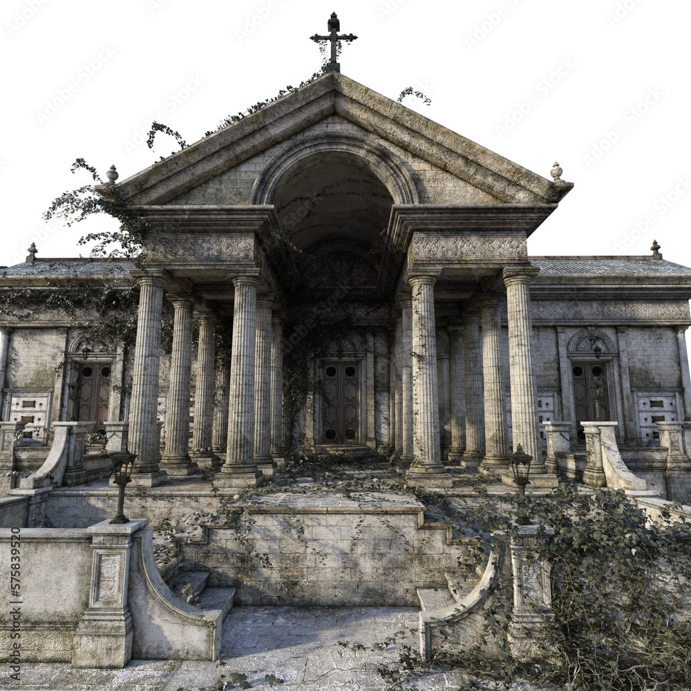 3D Old tomb building
