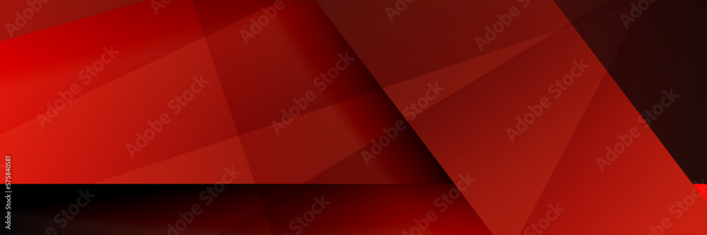 Fototapeta premium Bold Black and Red Banner with Creative Flow Design