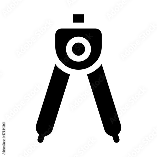 drawing compass icon or logo isolated sign symbol vector illustration - high quality black style vector icons