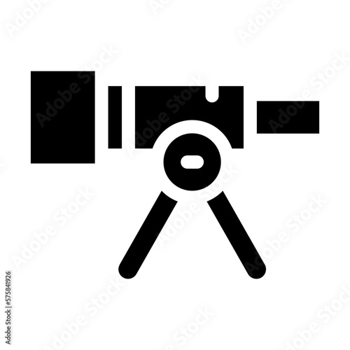 telescope icon or logo isolated sign symbol vector illustration - high quality black style vector icons